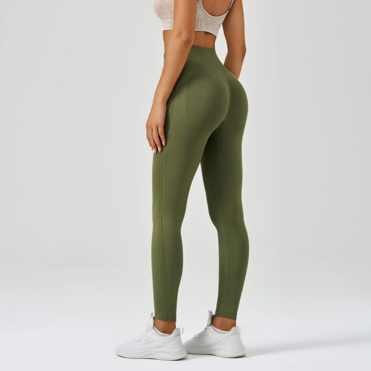 Women's Seamless Knitted Tight High Waist Sports Fitness Pants - Image 2
