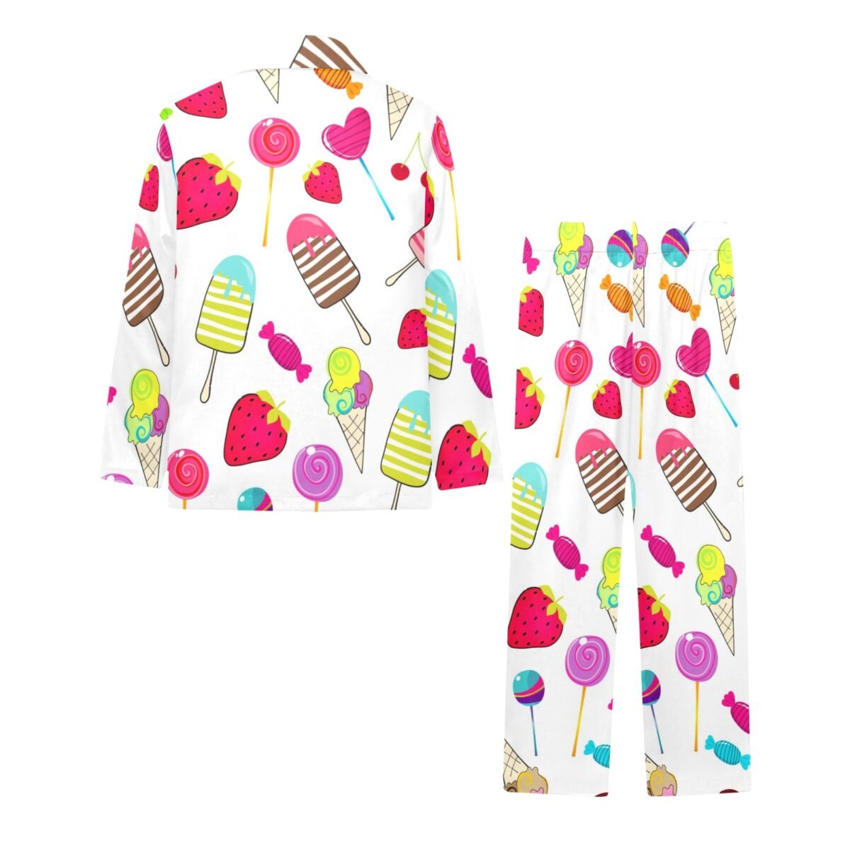 Little Girls' V-Neck Long Pajama Set (Sets 02) - Image 3