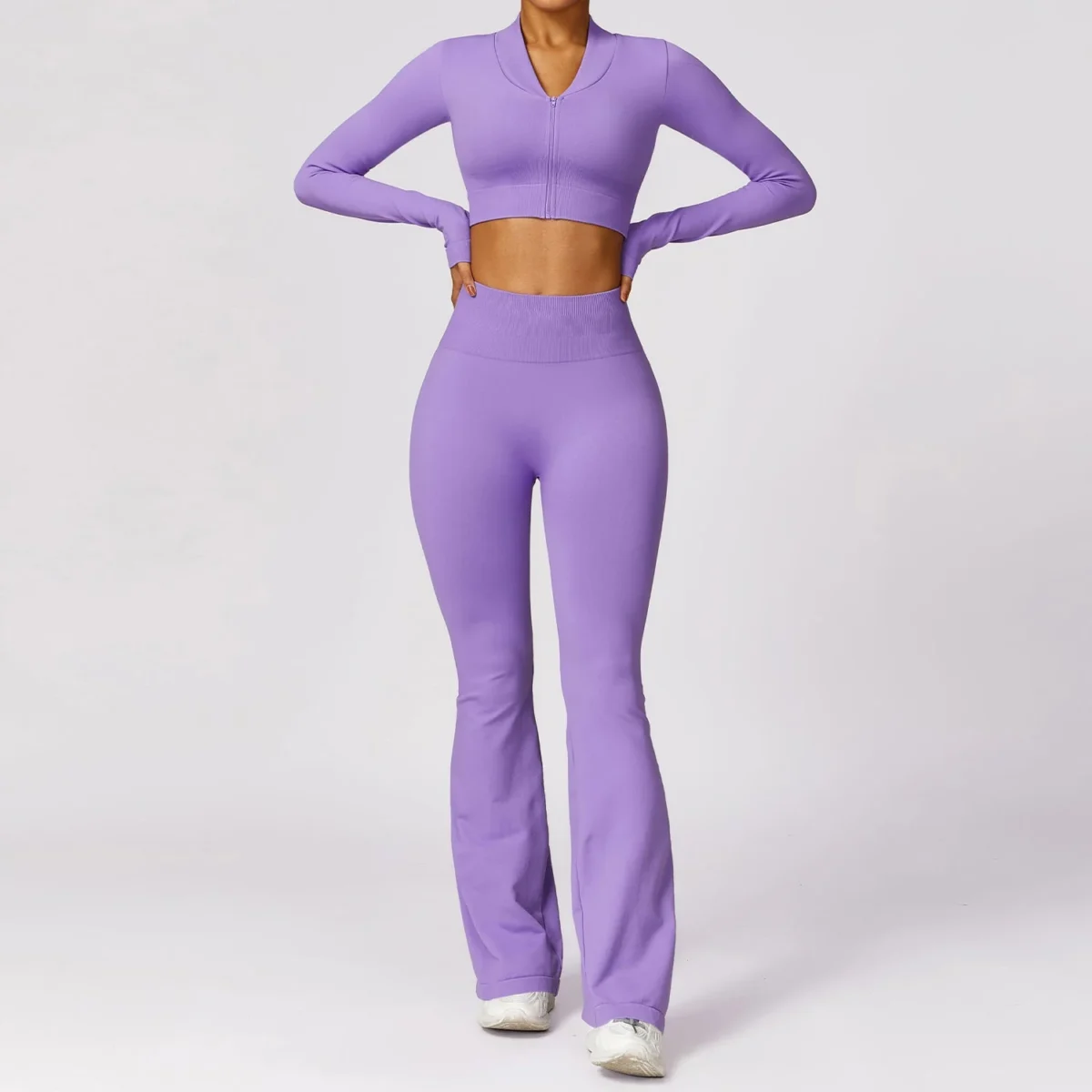 Women's Radiant Flow Long-Sleeve Yoga Set - Image 2