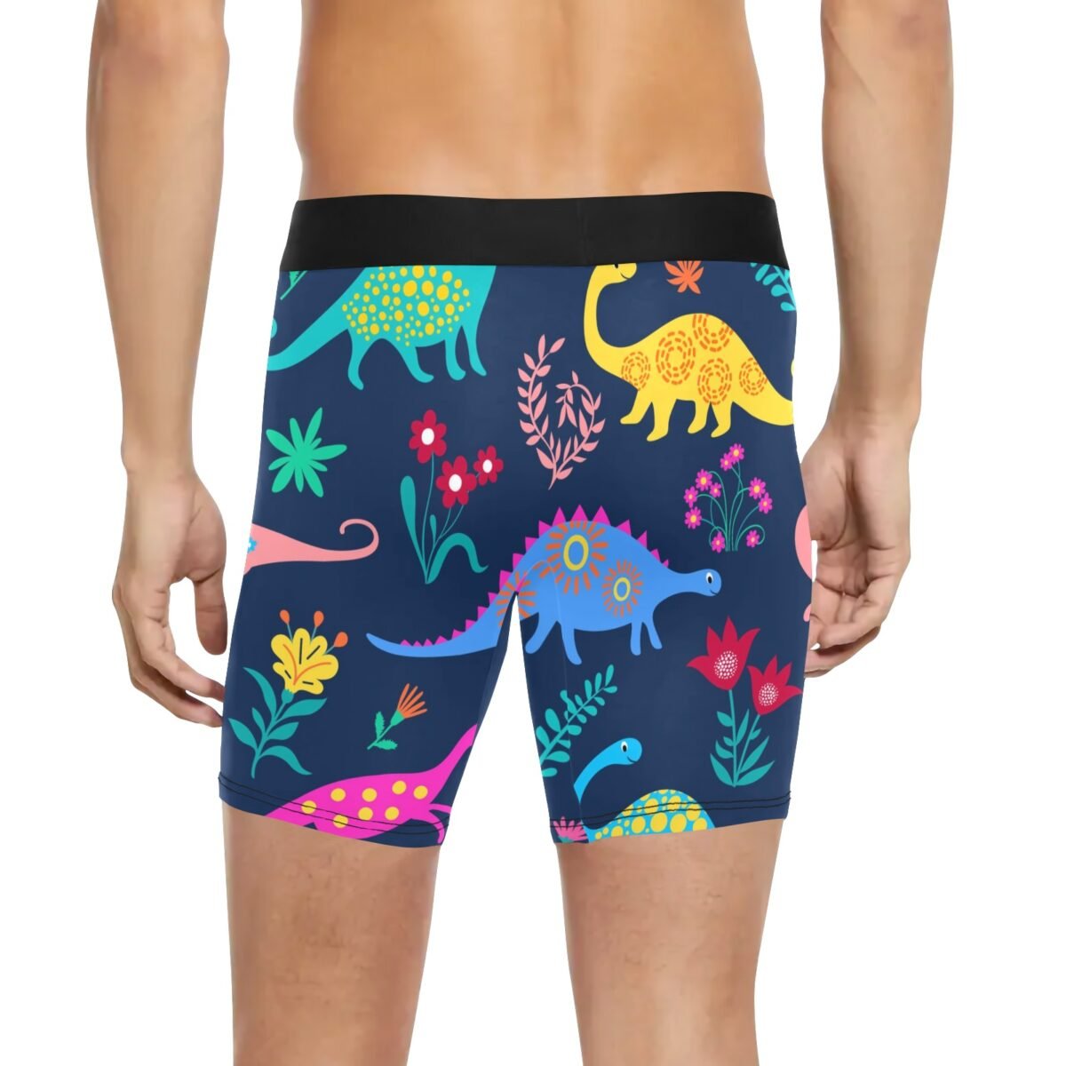 All Printing Men's Long Leg Boxer Briefs (L67) - Image 4