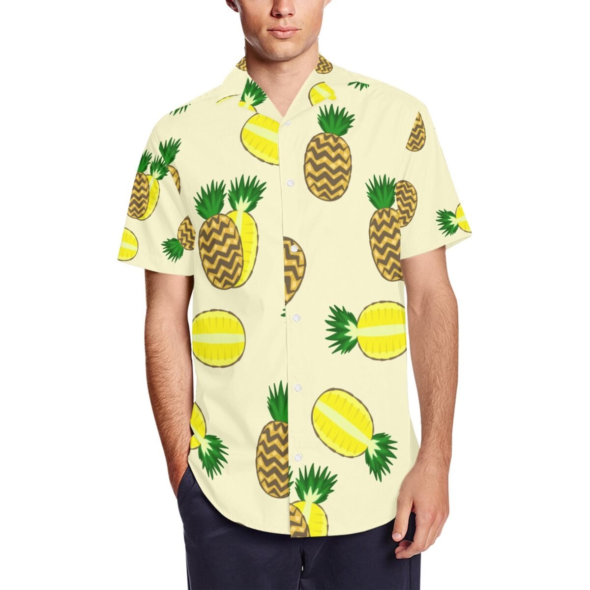 Men's Short Sleeve Shirt With Lapel Collar (Model T54) - Image 5