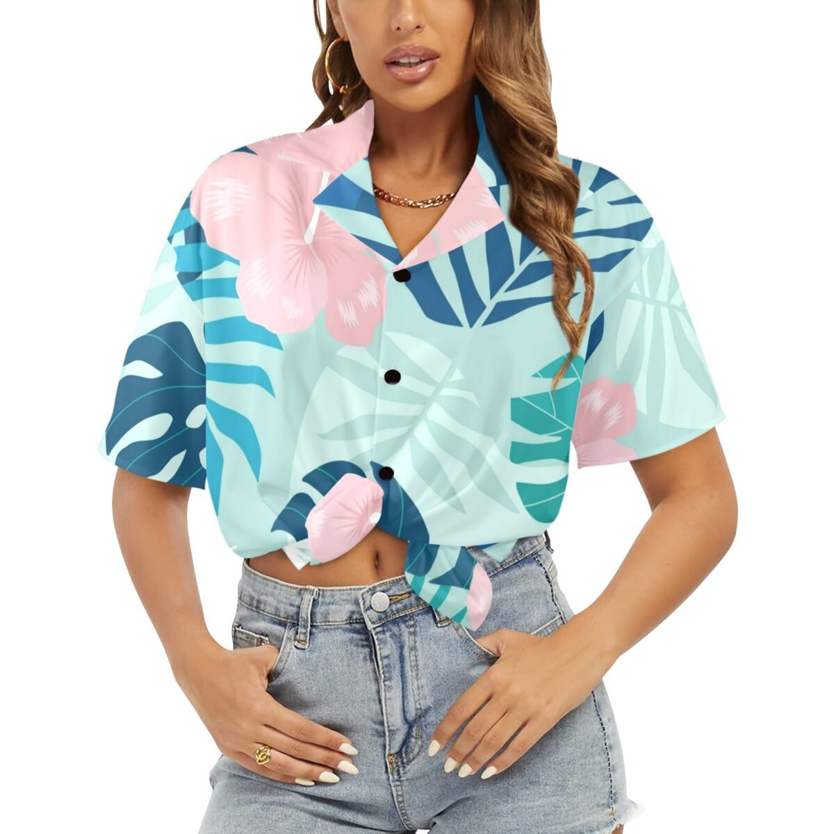 Women's All Over Print Hawaiian Shirt - Image 3