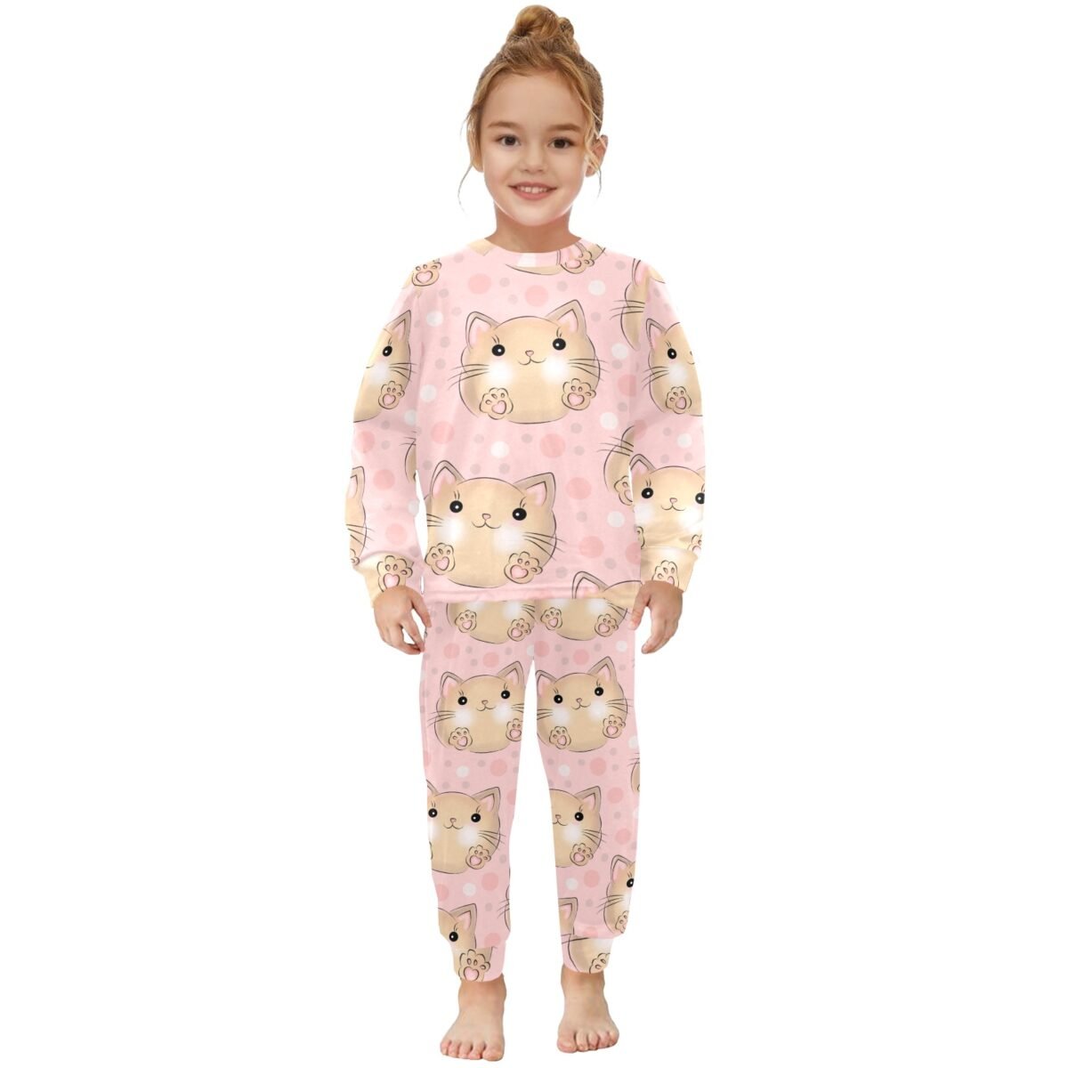 Little Girls' Crew Neck Long Pajama Set (Sets 18) - Image 1