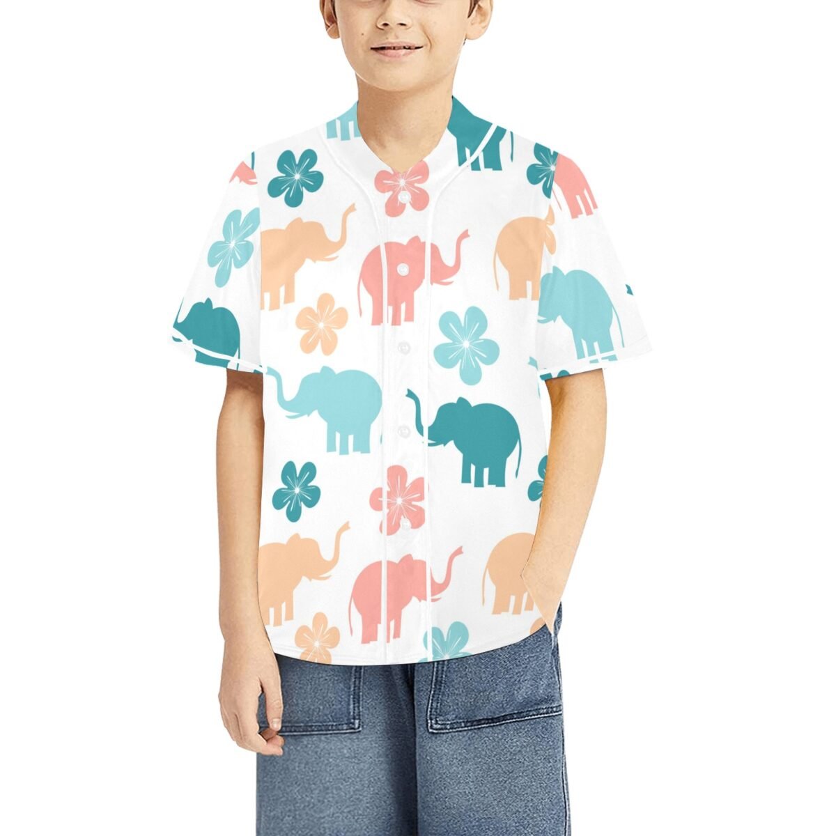 Kid's All Over Print Baseball Jersey(ModelT50) - Image 1