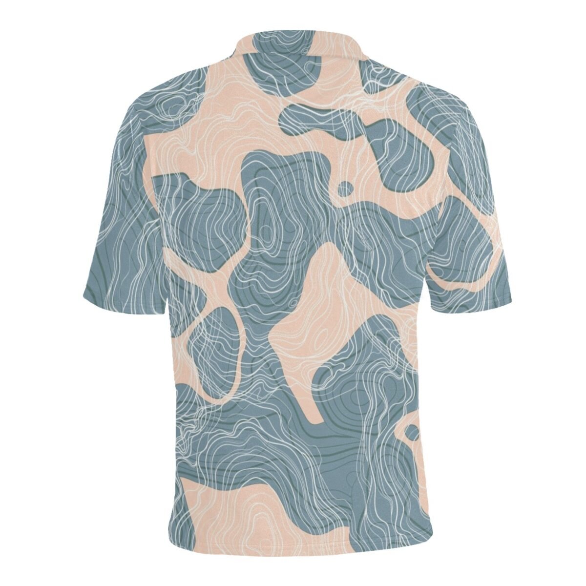 Men's All Over Print Polo Shirt (T55) - Image 3