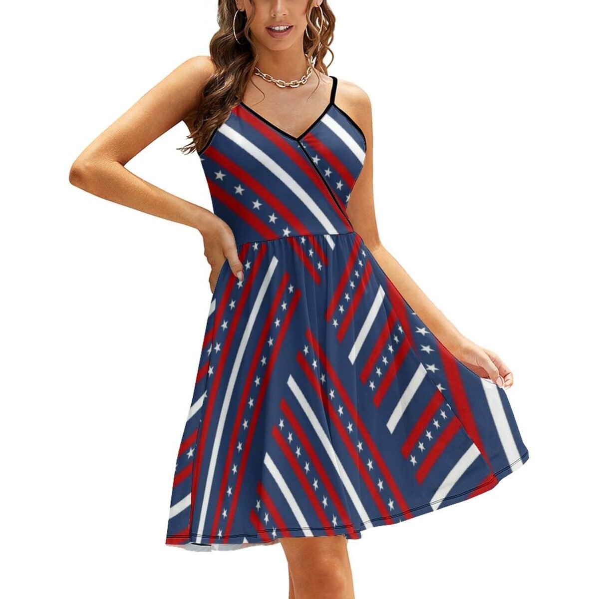 Women's Elegant Suspender Dress - Image 1