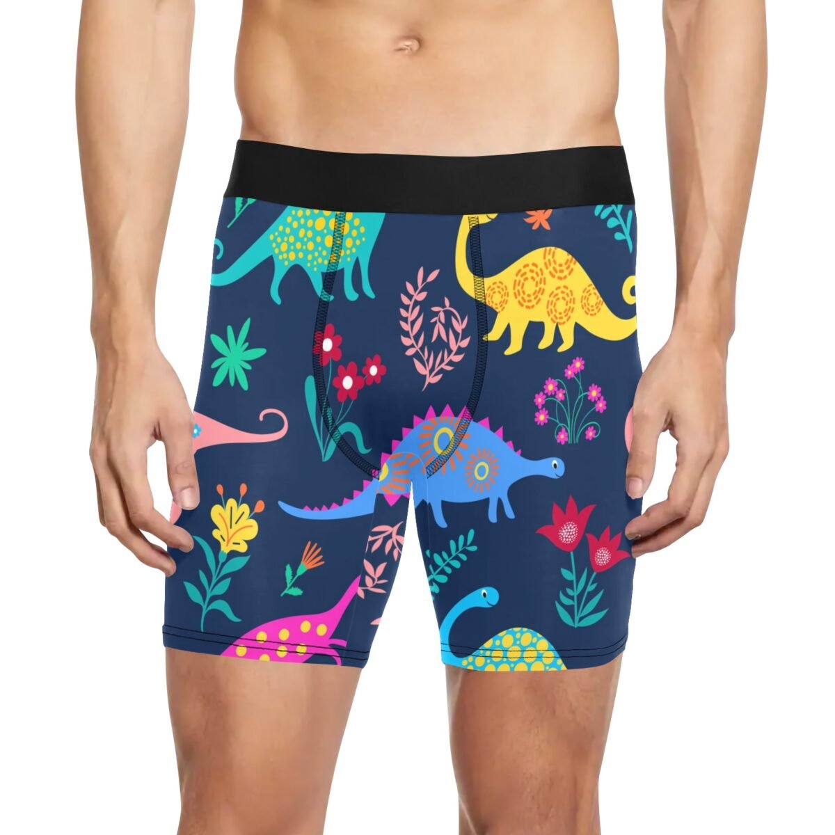 All Printing Men's Long Leg Boxer Briefs (L67) - Image 5