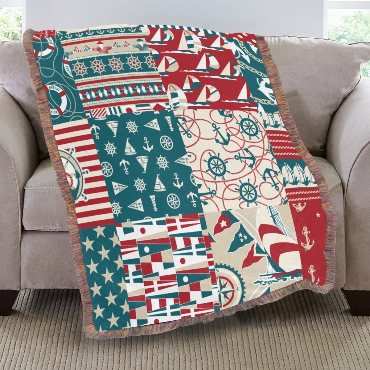 Ultra-Soft Mixed Green Fringe Blanket 30"x40" - Image 4