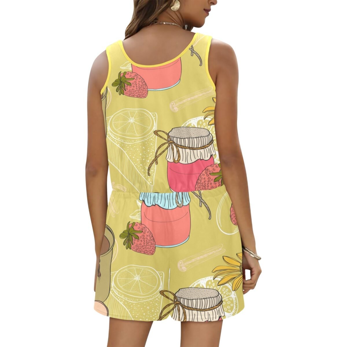All Over Print Vest Short Jumpsuit (Sets 15) - Image 2