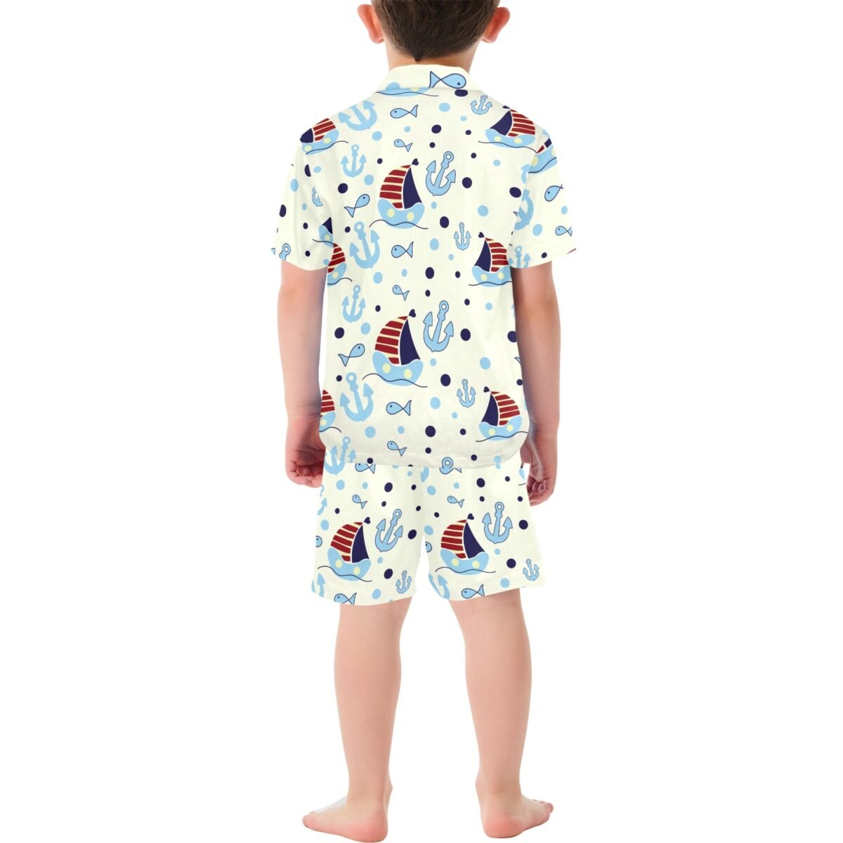 Little Boys' V-Neck Short Pajama Set (Sets 11) - Image 4