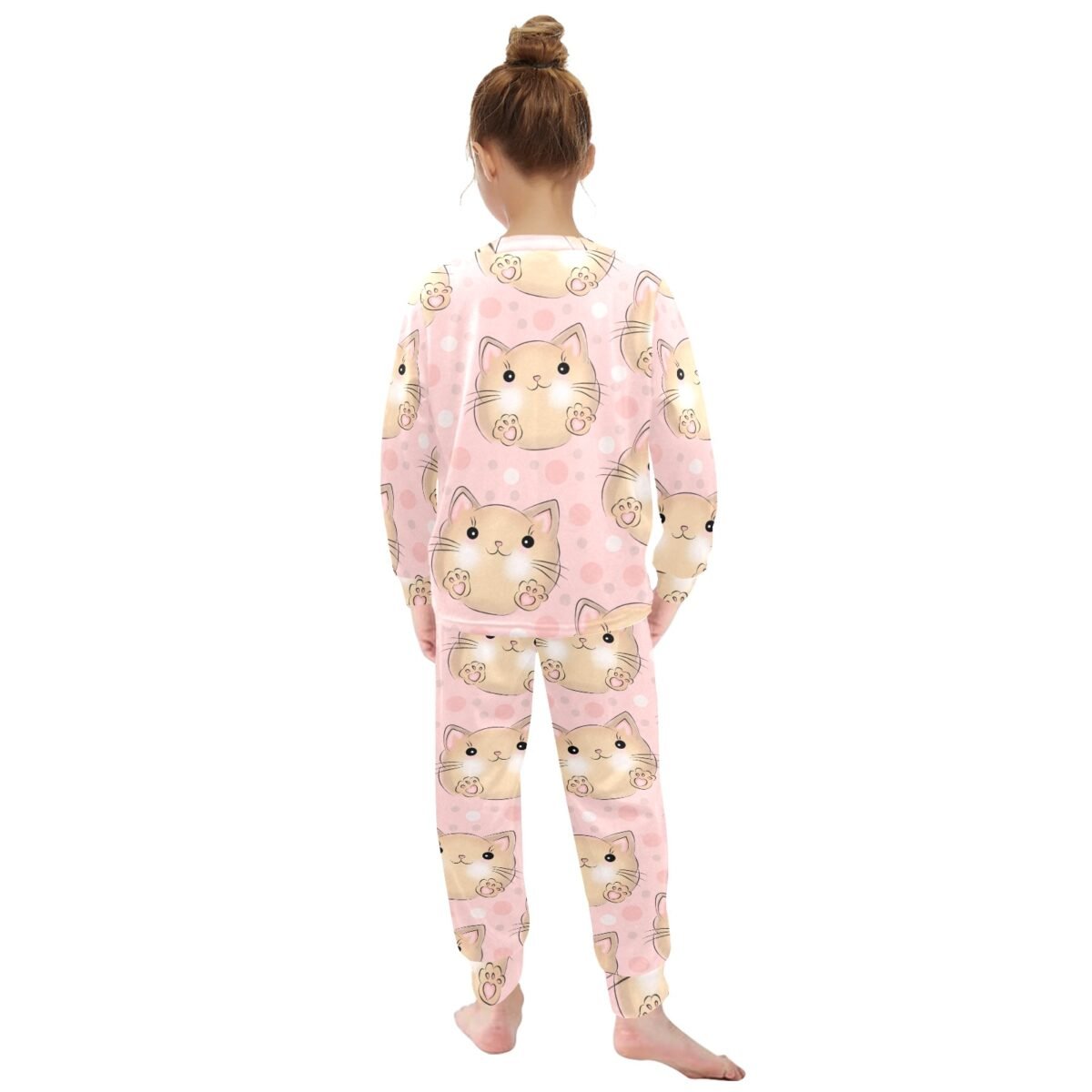 Little Girls' Crew Neck Long Pajama Set (Sets 18) - Image 3