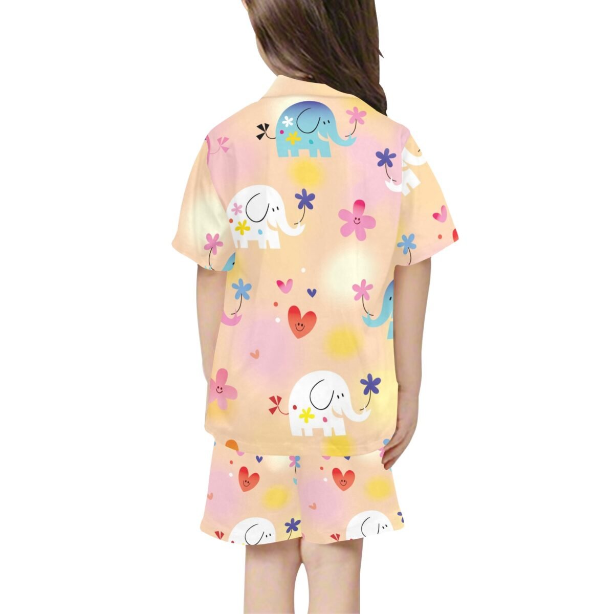 Little Girls' V-Neck Short Pajama Set (Sets 11) - Image 4