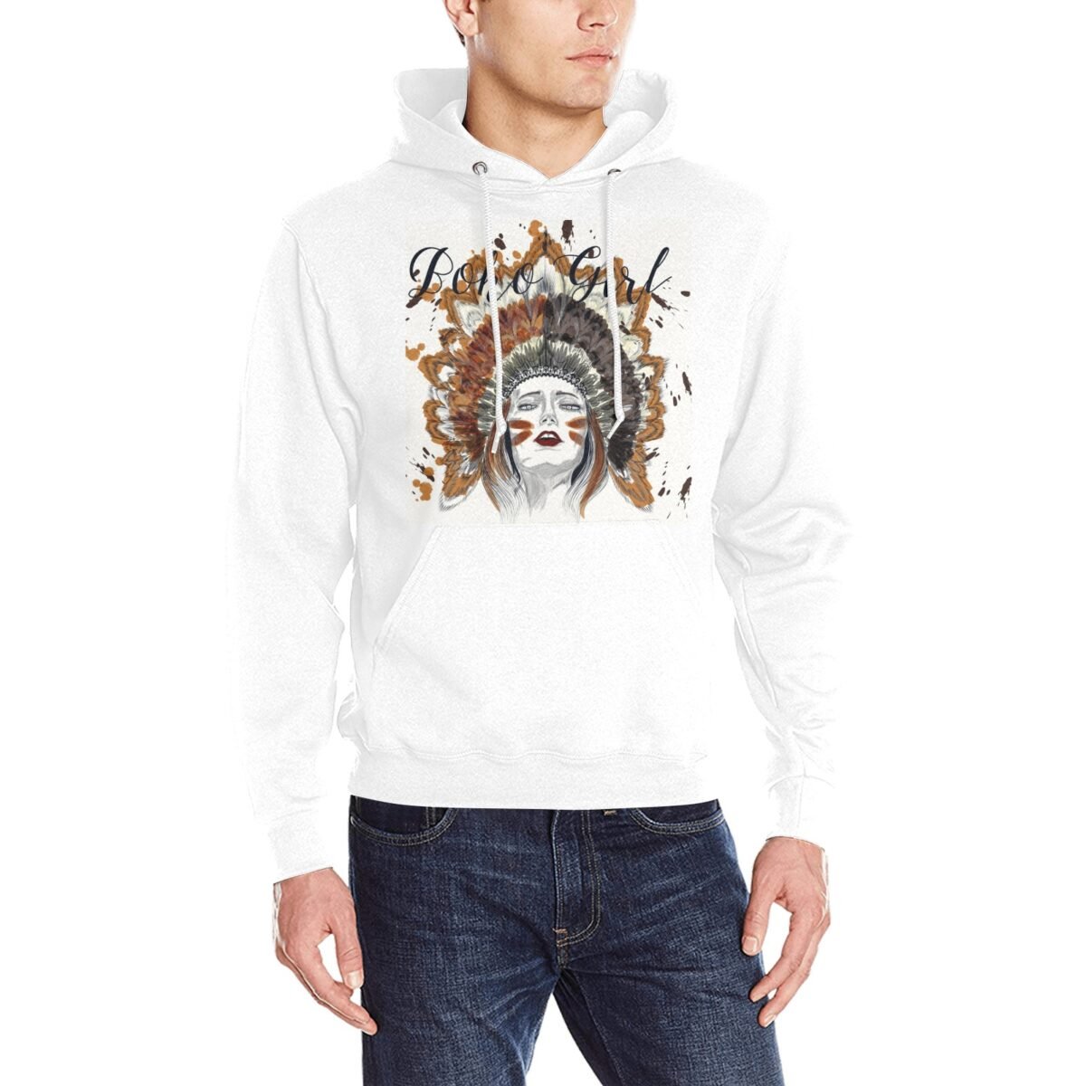 Gildan -Men's Dry Blend Hooded Sweatshirt - 12500 (Model H03) - Image 1