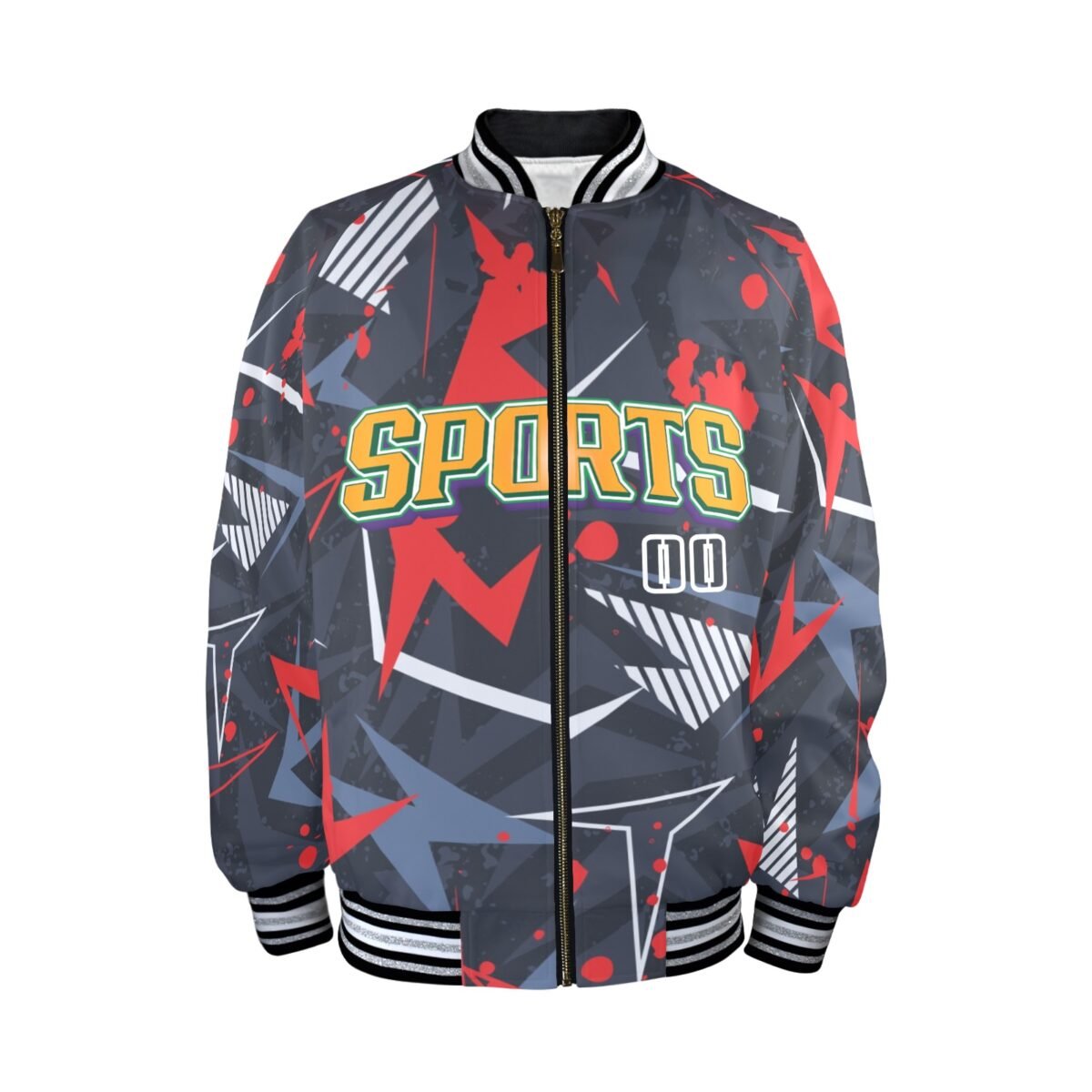 New Men's Striped Trim Bomber Jacket - Image 2