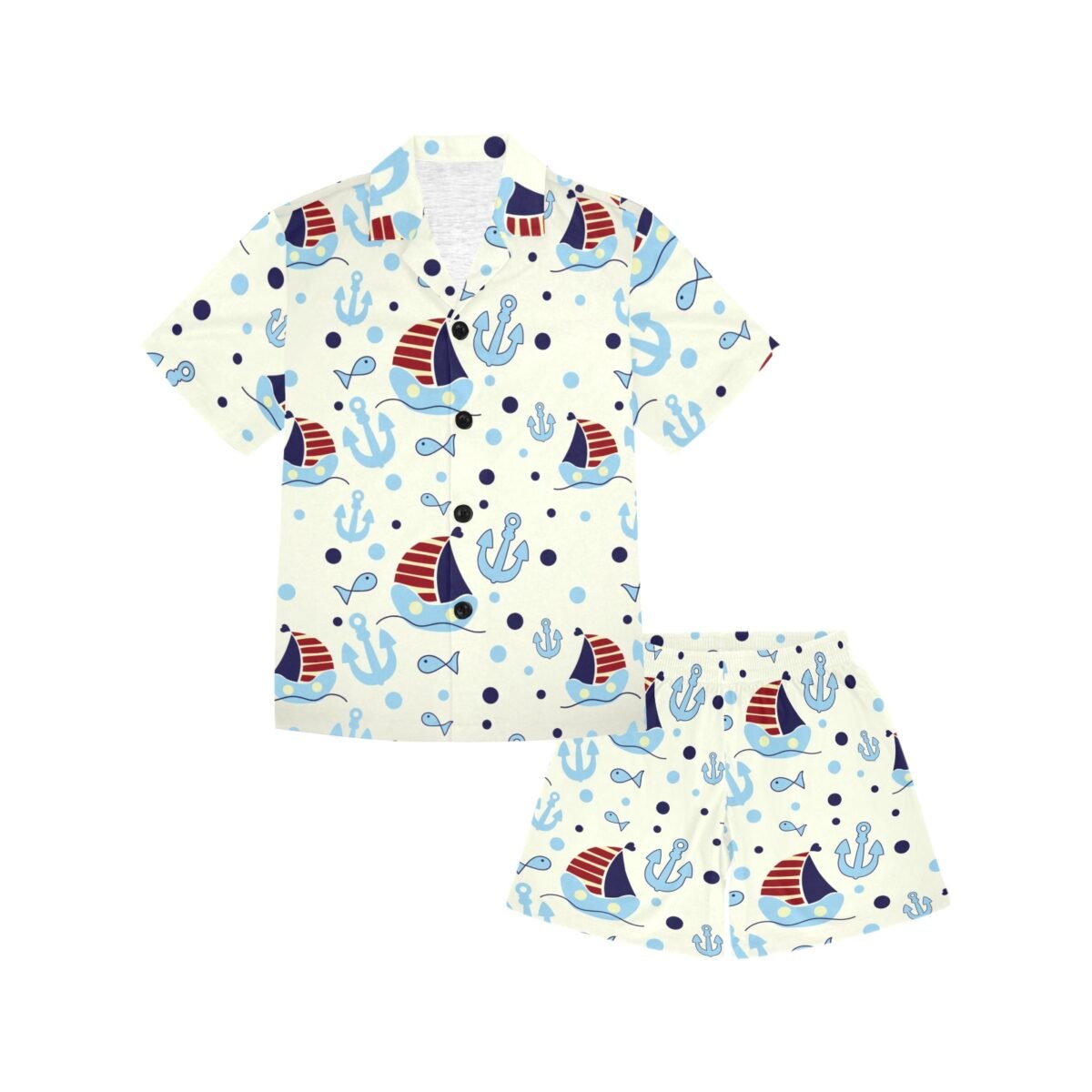 Little Boys' V-Neck Short Pajama Set (Sets 11) - Image 3