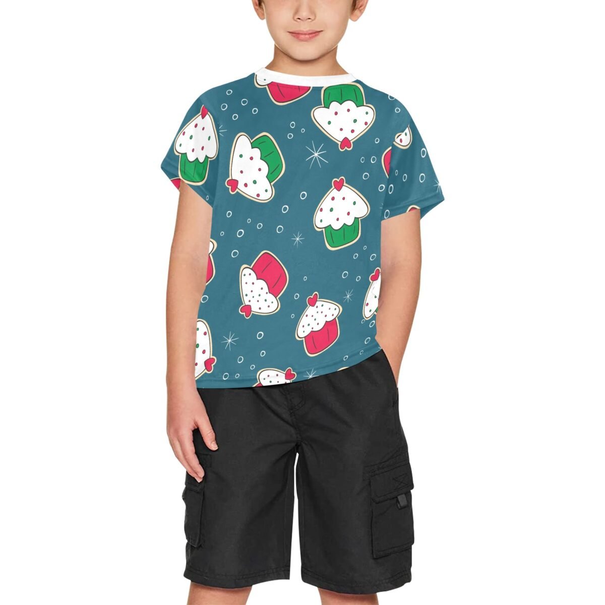 Big Boys' All Over Print Crew Neck T-Shirt(T40-2) - Image 1