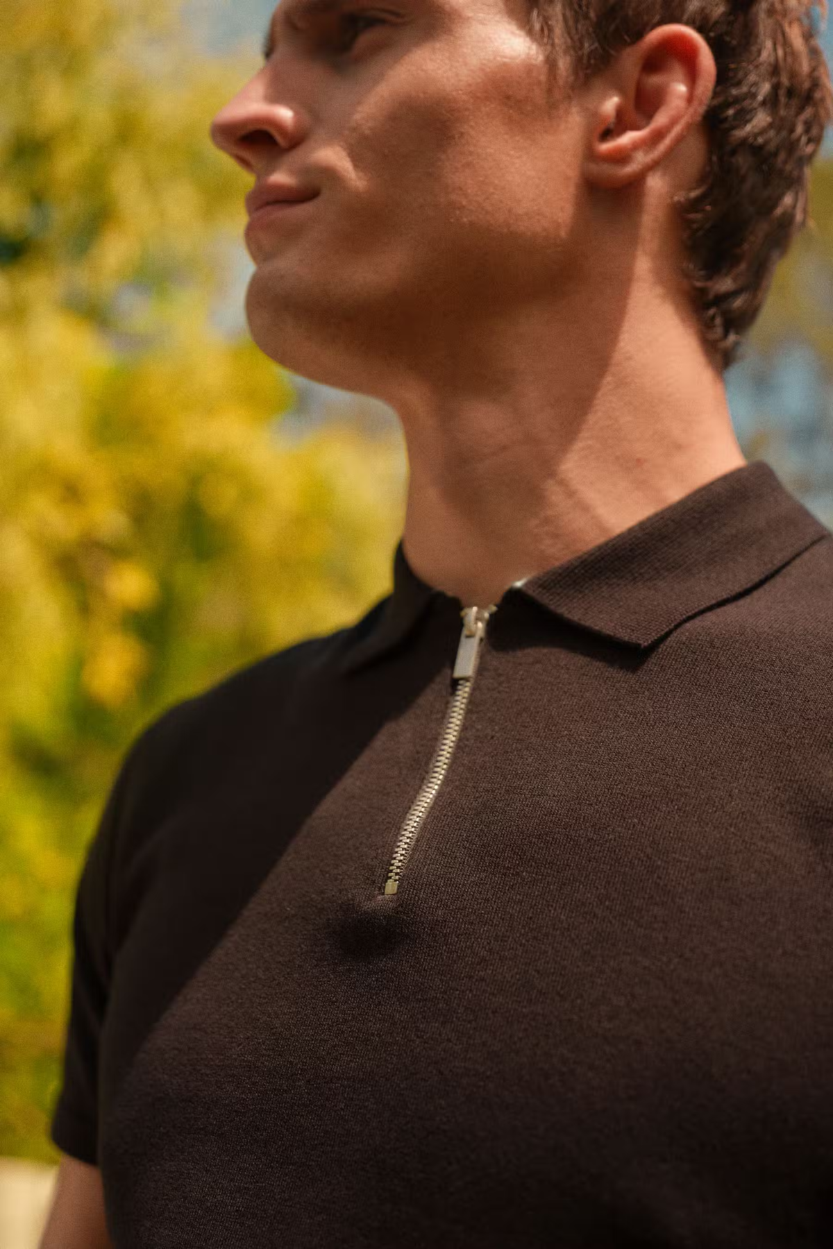 Classic Zipper Polo Shirt - Image 2