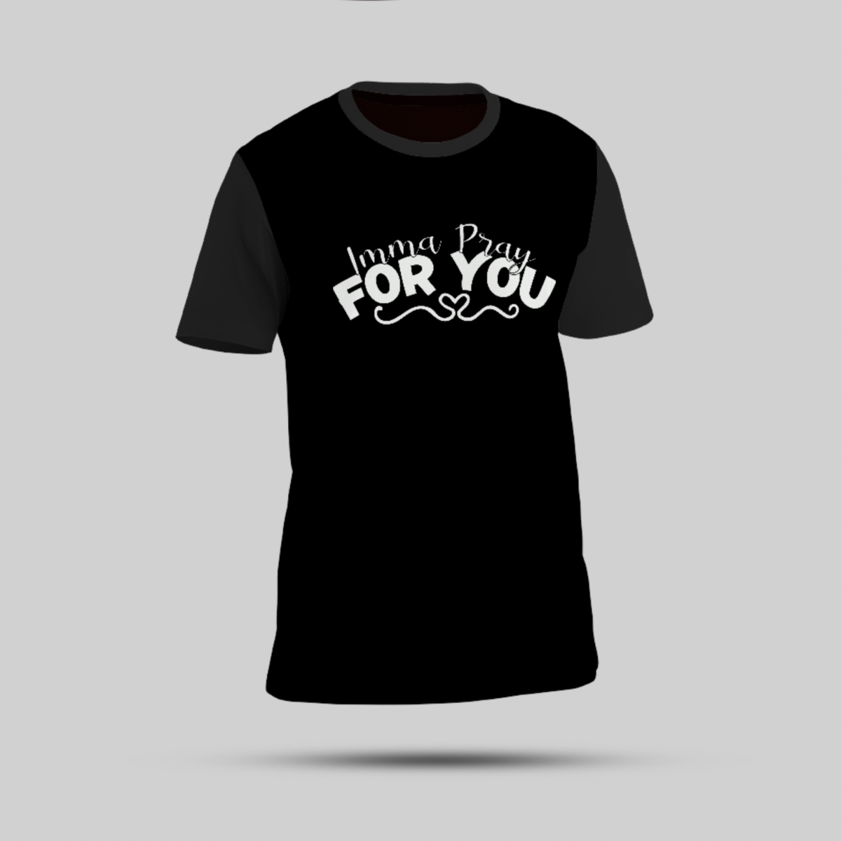 Black "Mma Pray for You" T-Shirt - Image 1